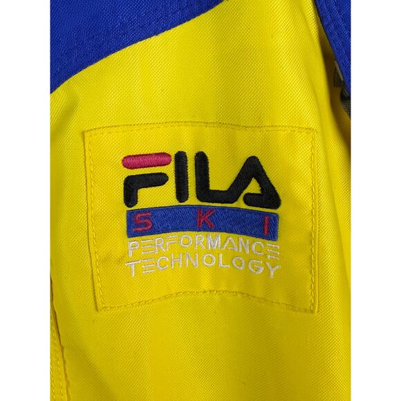 FILA Ski Performance Celtech-Hi Competition Jacket Retro Blue Yellow Mens Medium - Picture 3 of 11